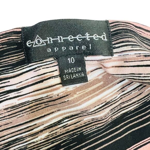 Brandy Asymmetrical Bodycon Striped/Painted Dress Size 10 - Picture 10 of 14